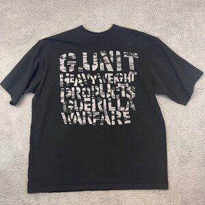 Vintage G-Unit Heavyweight Products Guerilla Warfare Men’s X-Large Black Shirt‎